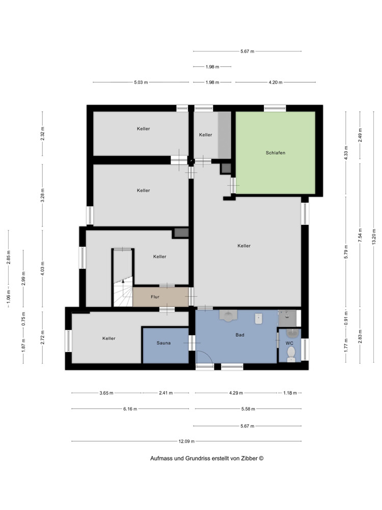 Grundriss KG Einfamilienhaus Wermelskirchen / Dh�nn