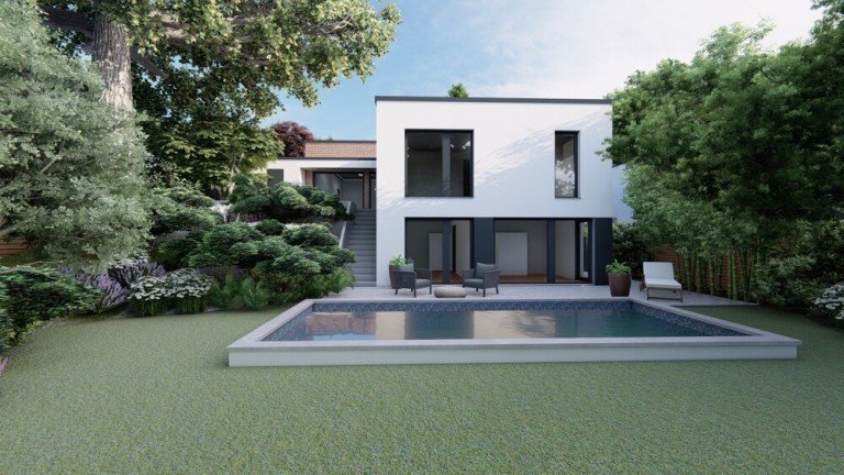 Hauptbild: Exklusive Bauhausvilla in ruhiger Bestlage - moderner Luxusbungalow mit Garten und Garage