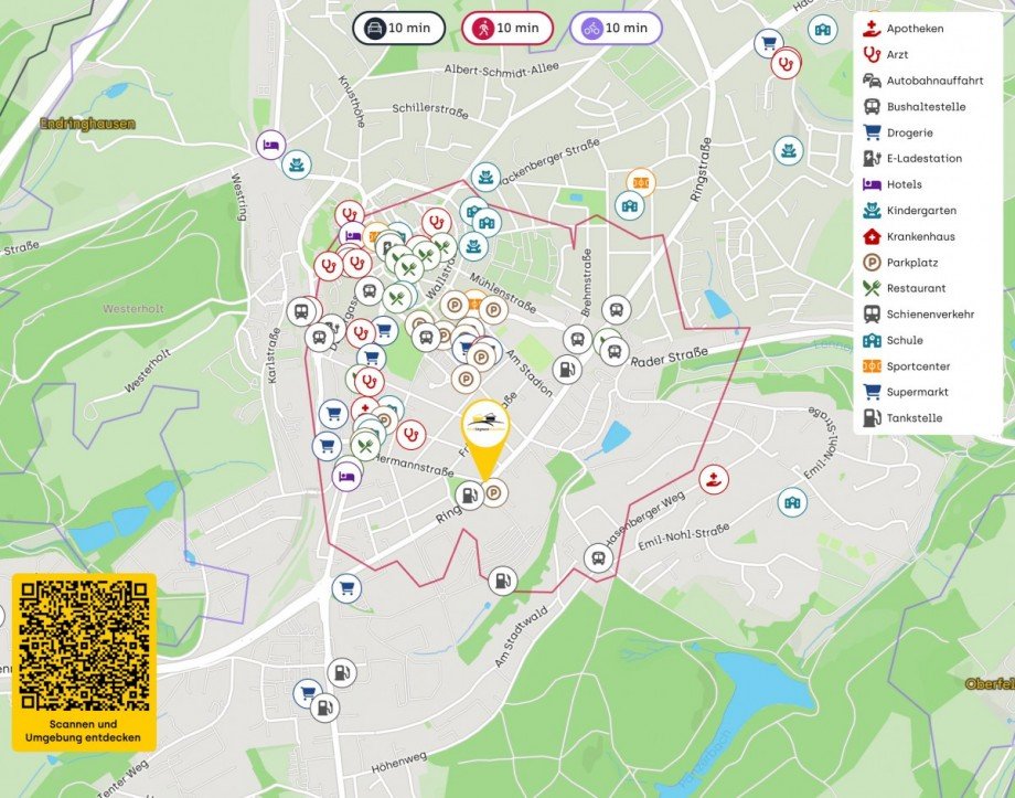 Lageplan Etagenwohnung Remscheid / Lennep