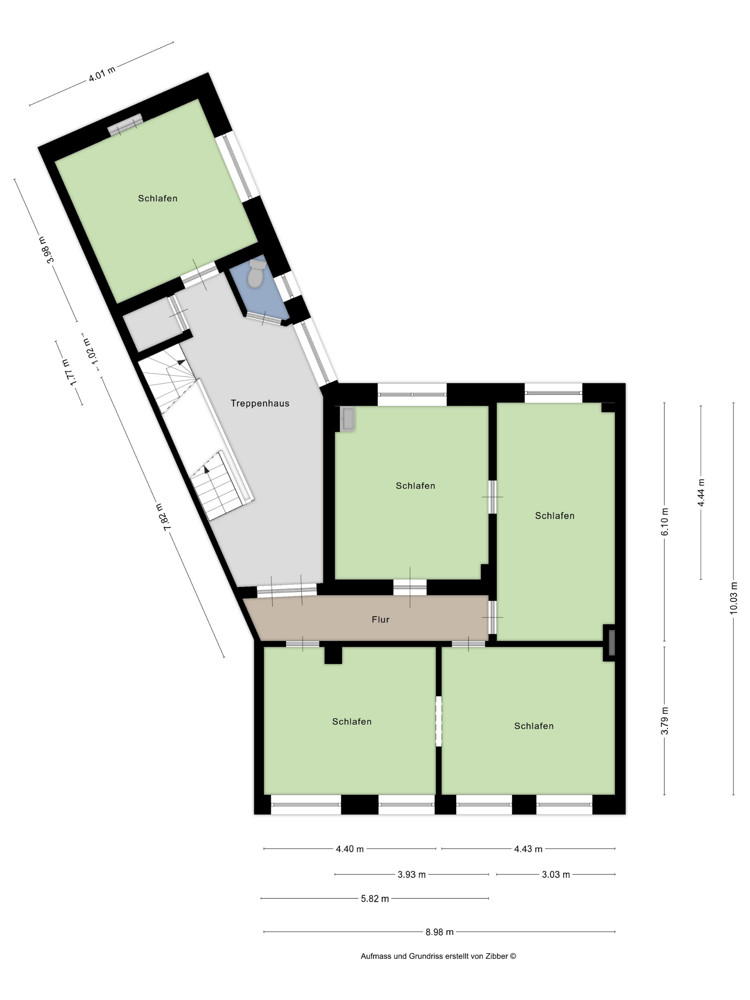 Grundriss 2.OG Wohn- / Gesch�ftshaus Leverkusen / Opladen