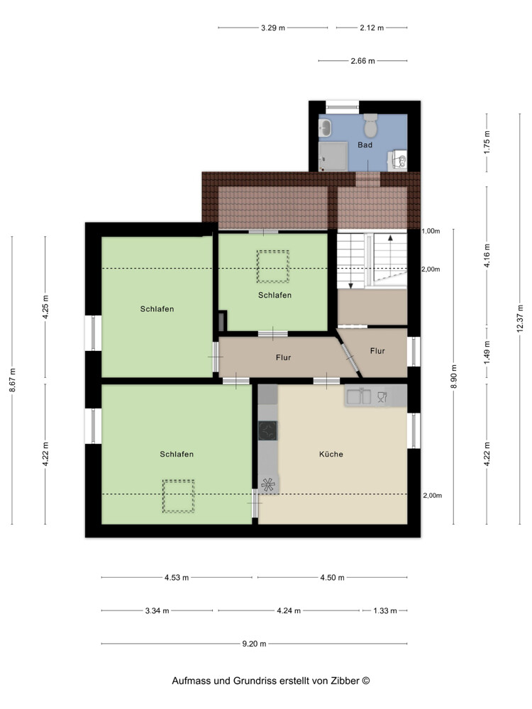 Grundriss DG Mehrfamilienhaus Solingen / Merscheid