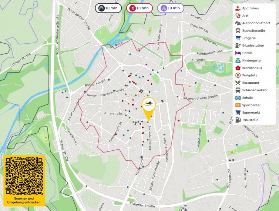 Interaktiver Lageplan Wohn- / Gesch�ftshaus Leverkusen / Opladen