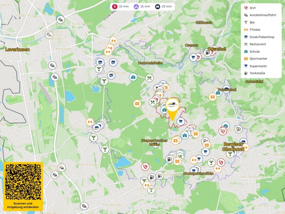 Lageplan Souterrainwohnung Bergisch Gladbach