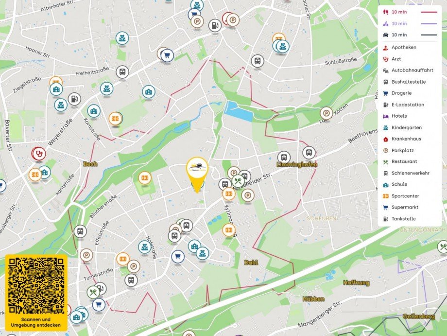 Lageplan Mehrfamilienhaus Solingen / Merscheid