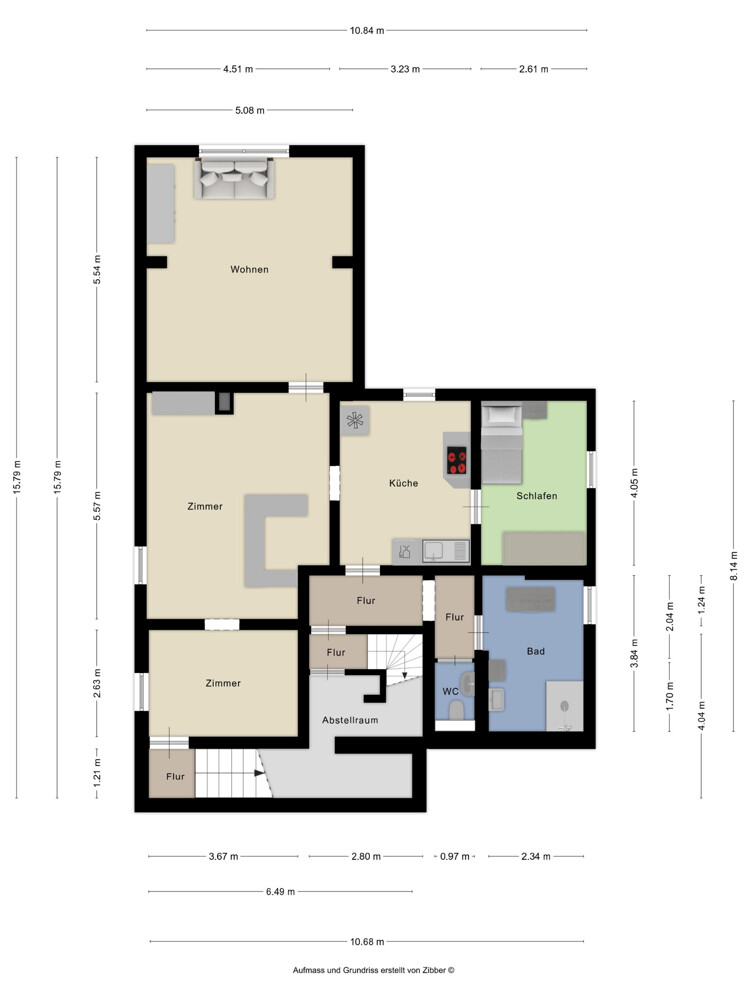 Grundriss UG Bungalow Wuppertal