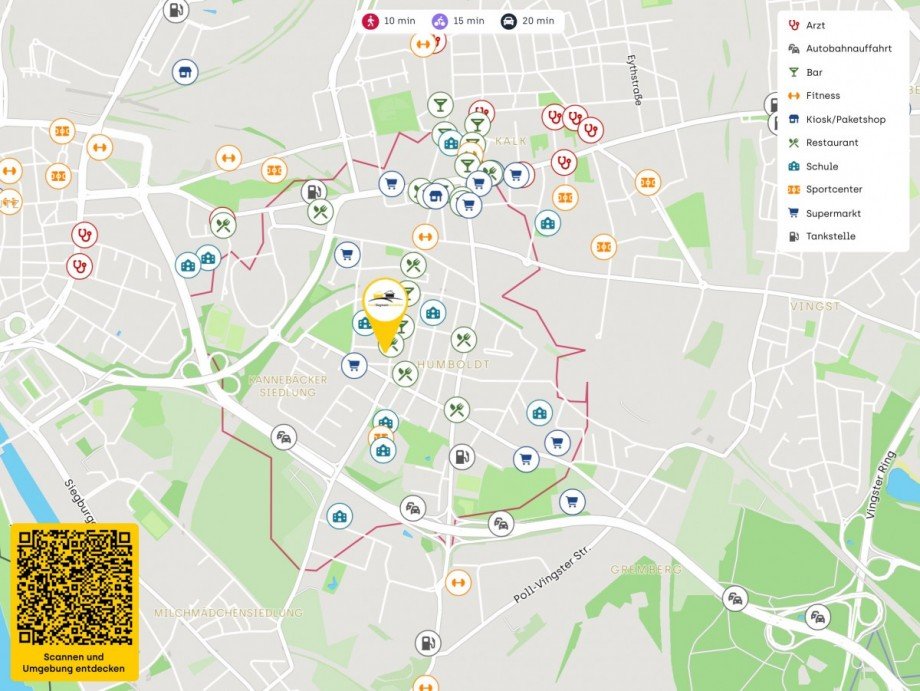 Lageplan Erdgeschosswohnung K�ln / Humboldt-Gremberg