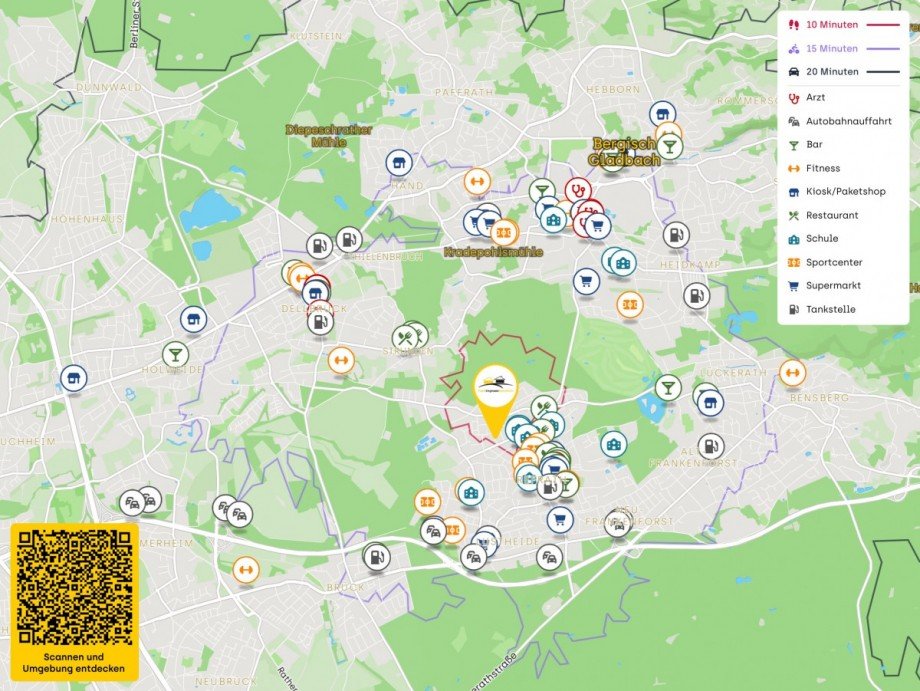 Lageplan Etagenwohnung Bergisch Gladbach / Refrath