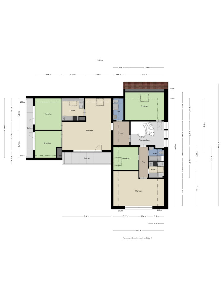 Grundriss OG Mehrfamilienhaus Odenthal / Eikamp